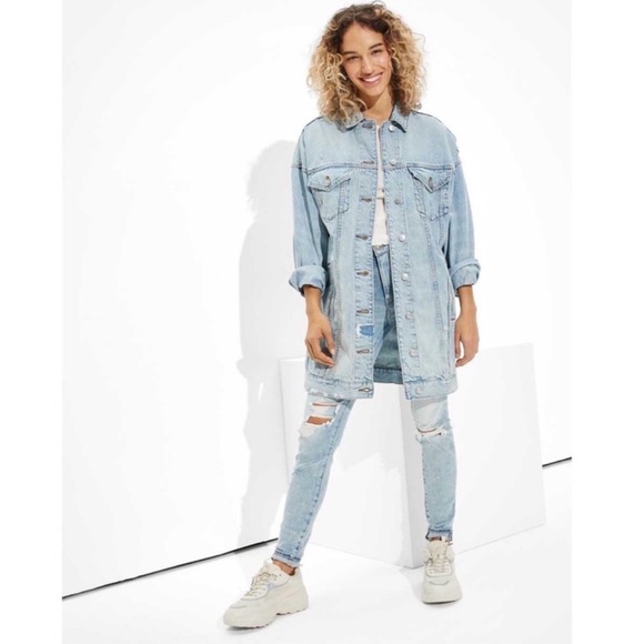 American Eagle Outfitters Jackets & Blazers - American Eagle Outfitters Light Blue Skinny Jeans